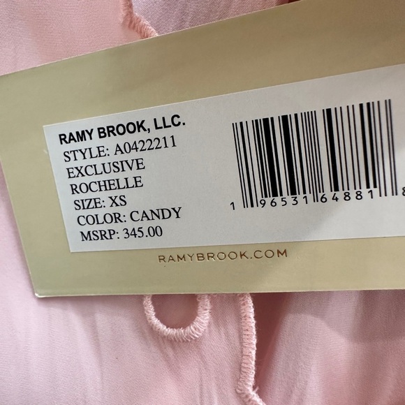 Ramy Brook Womens Top Size XS Pink Candy Rochelle V Neck Flutter Sleeve - Picture 8 of 9